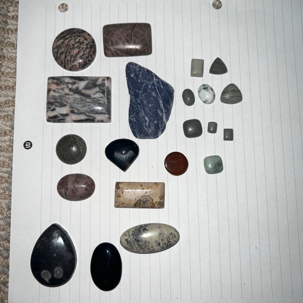 Assorted Polished Stone Collection Cabochon
